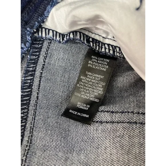 *Betabrand Dark Wash Elastic Waistband Pull On Womens PM Straight Leg Yoga Jeans - Picture 5 of 5